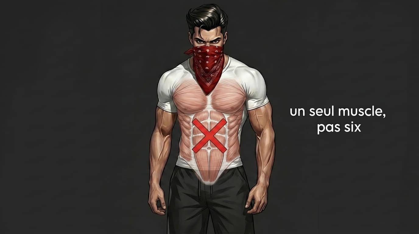 Le grand droit de l'abdomen est un seul muscle et non six blocs séparés, contrairement au mythe des abdos du bas