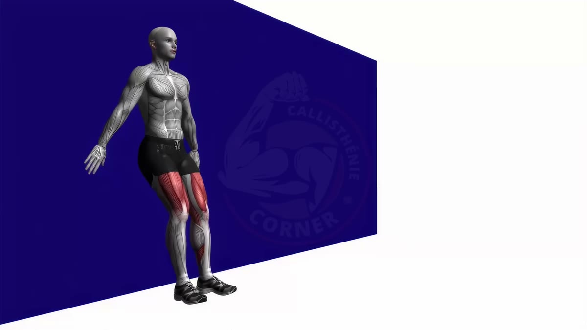 Animation de la chaise au mur - exercice isométrique pour les jambes