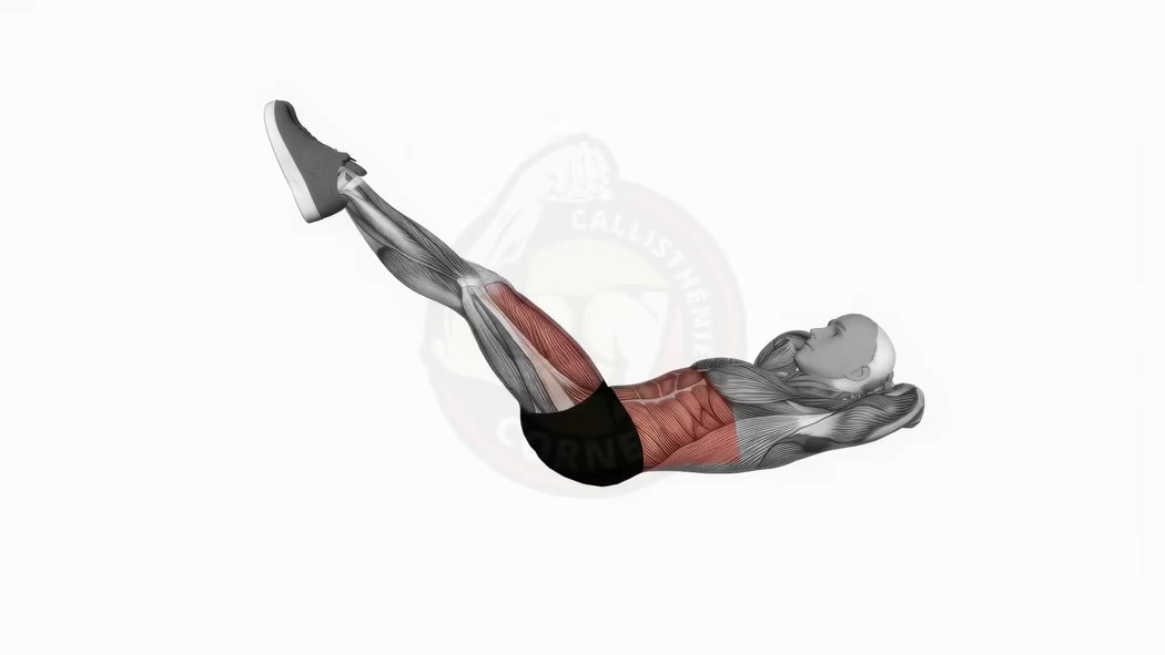 Animation de la technique des crunches bicyclette