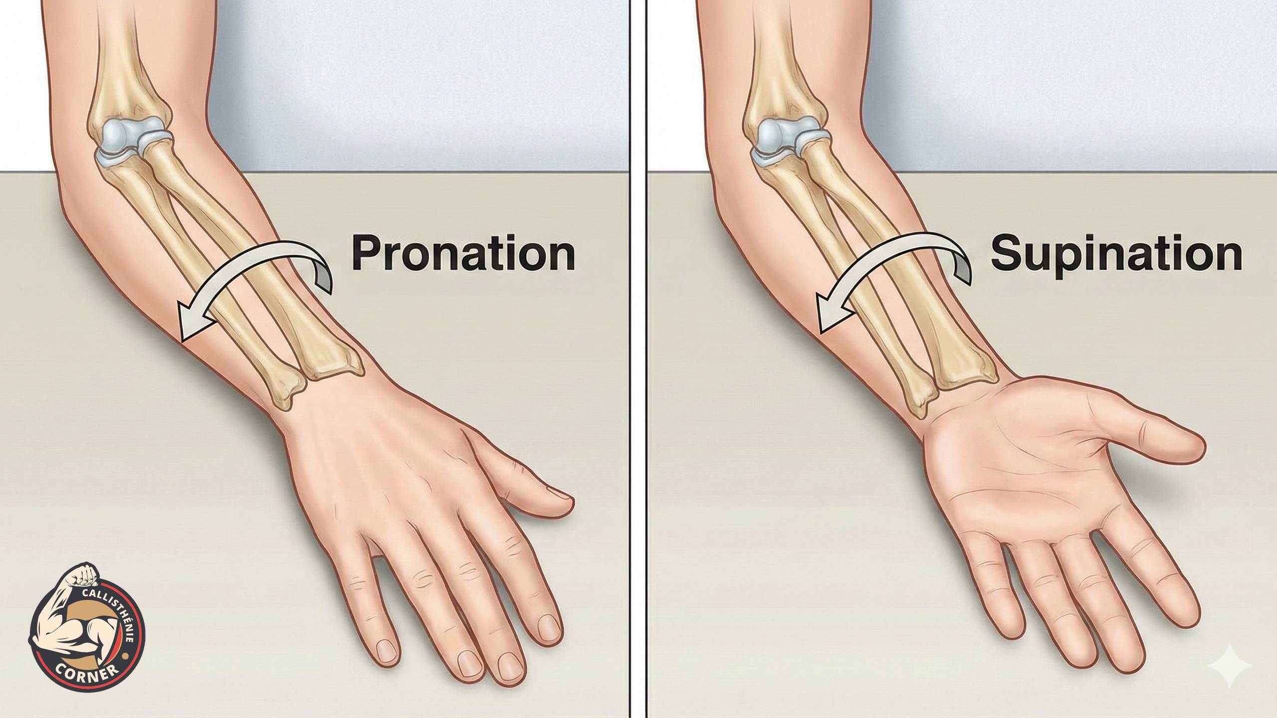 differences pronation supination