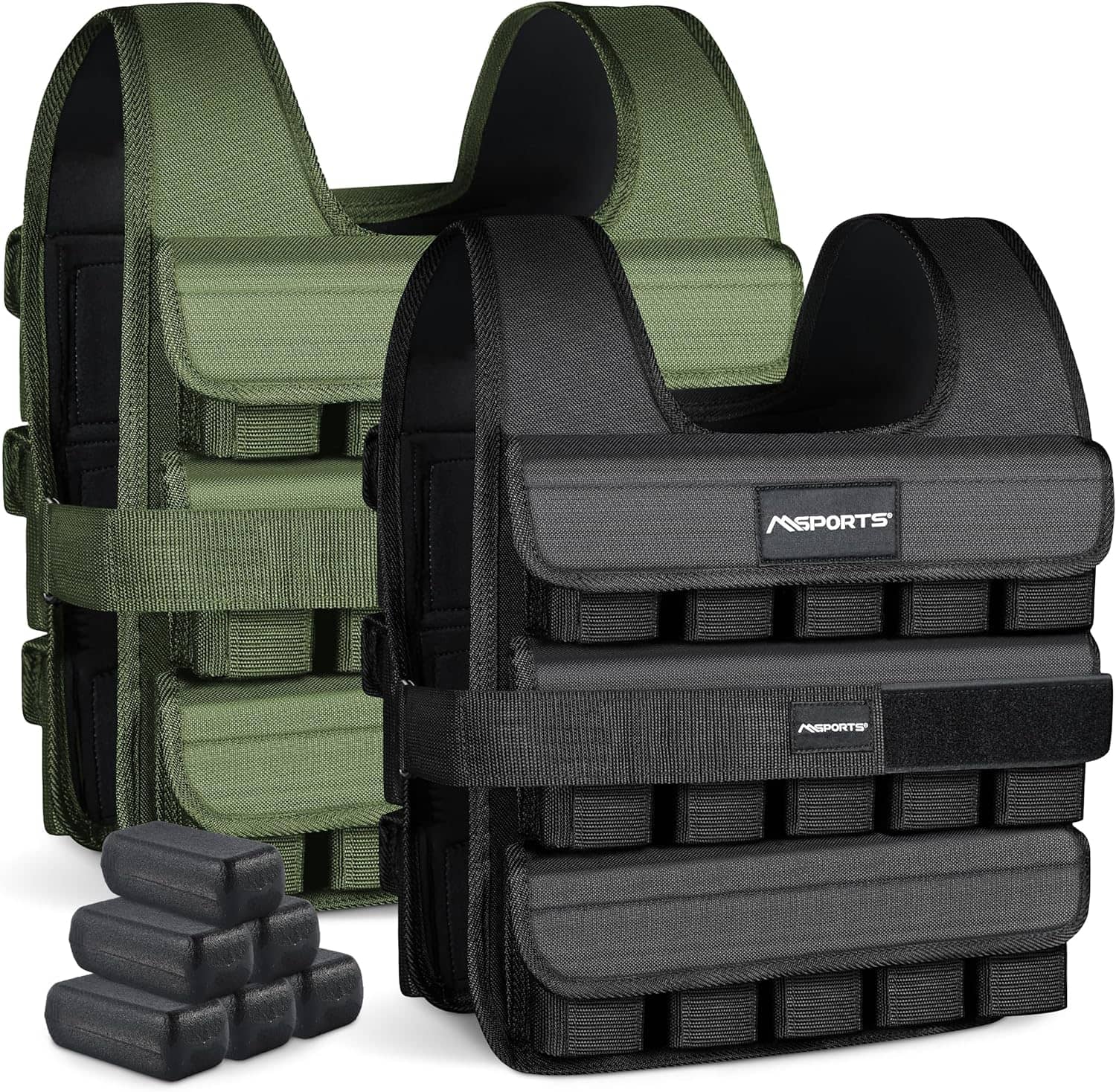 MSPORTS : Gilet Lesté Ajustable 5-30 kg