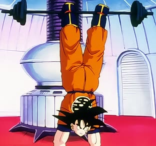 handstand push up goku