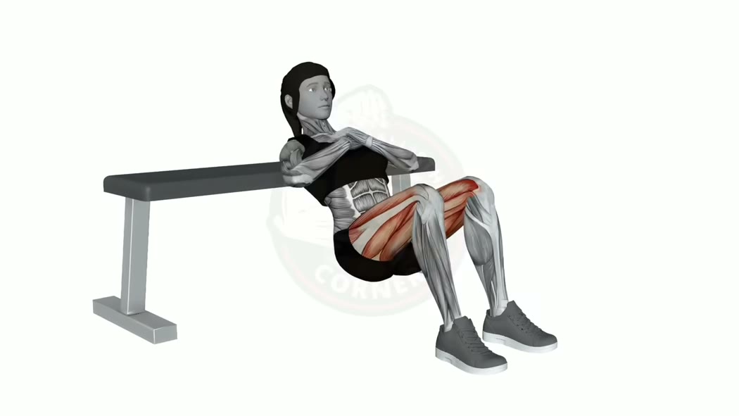Animation de la technique du hip thrust au poids du corps