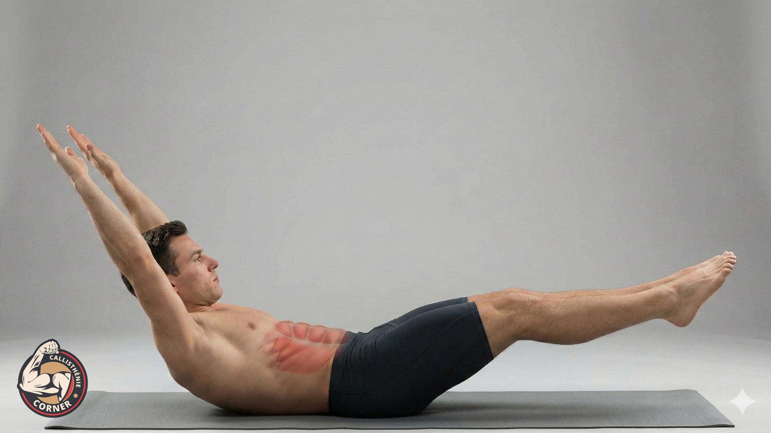 hollow hold gainage banane callisthenie corner