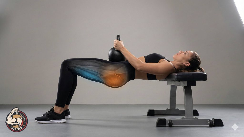 kettlebell hip thrust callisthenie corner