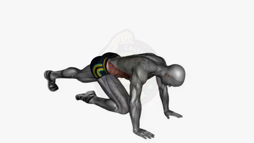 Animation des mountain climbers en position de planche