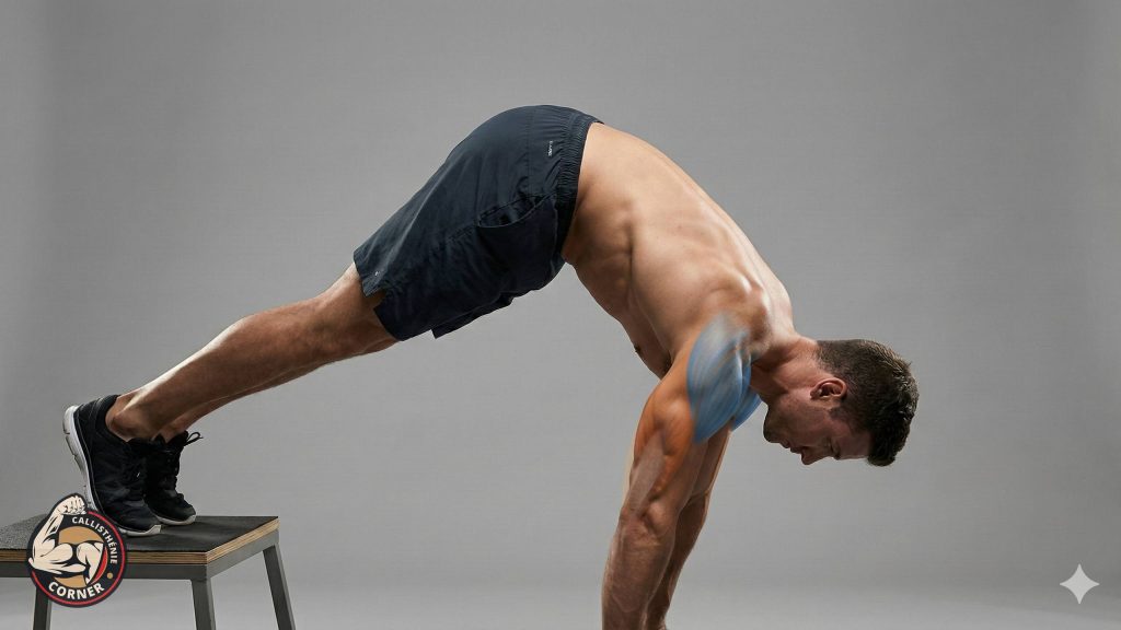 pike push ups elevated callisthenie corner
