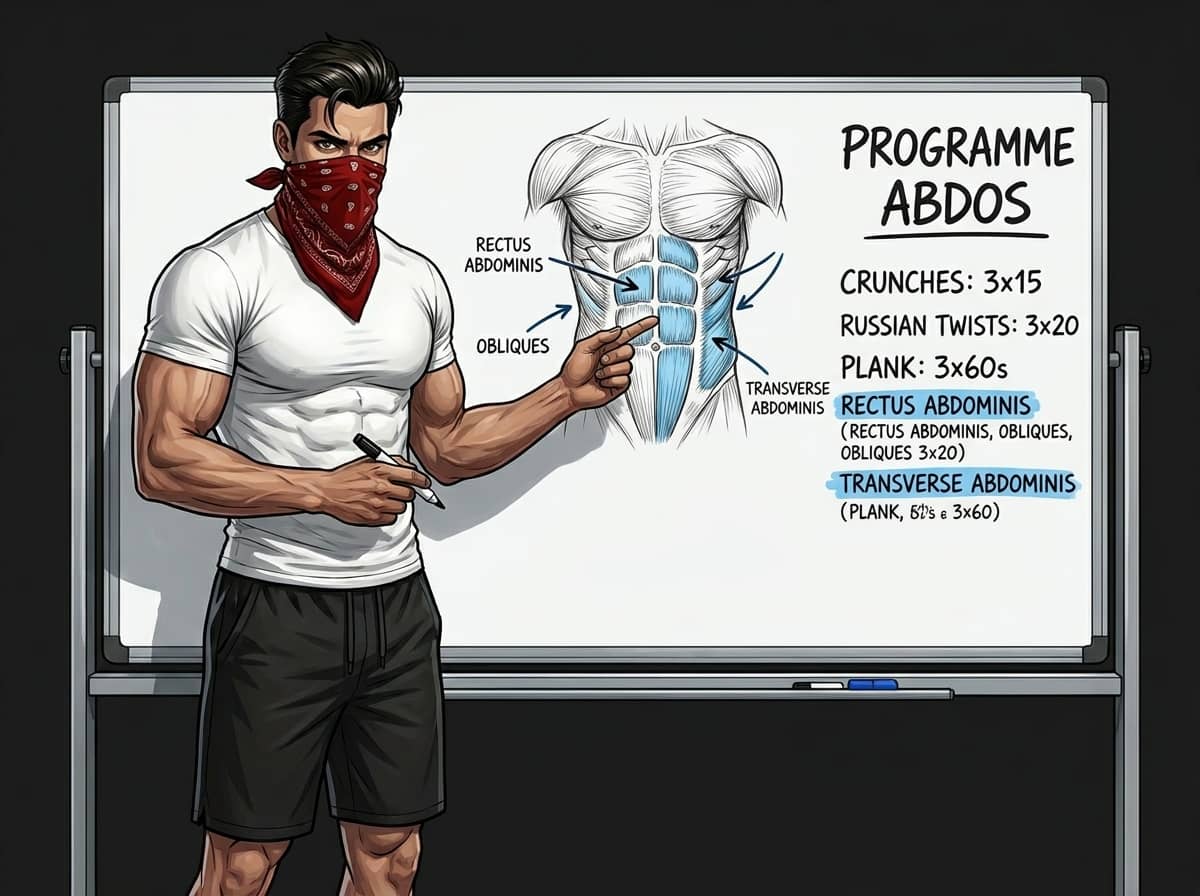 Programme abdos sans matériel en 3 phases progressives