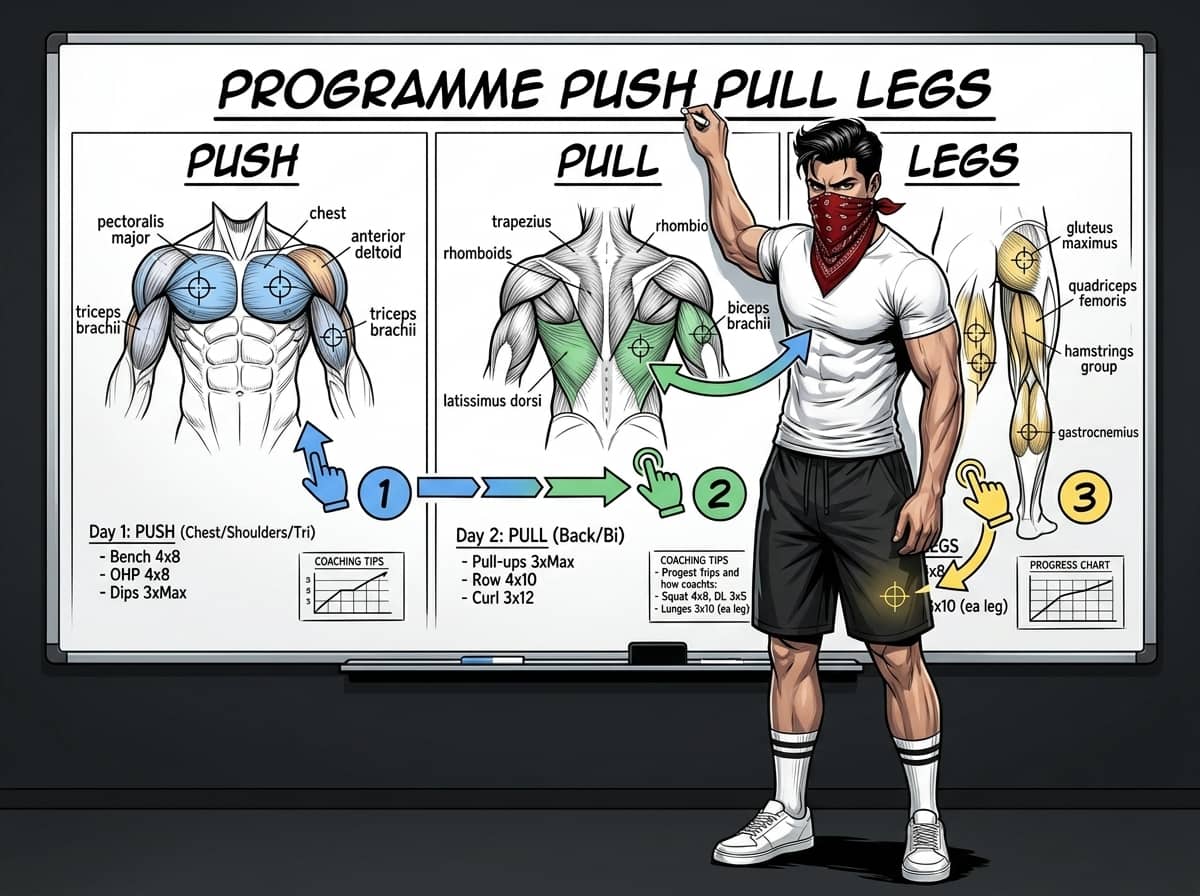 Programme PPL callisthénie - Push Pull Legs au poids du corps