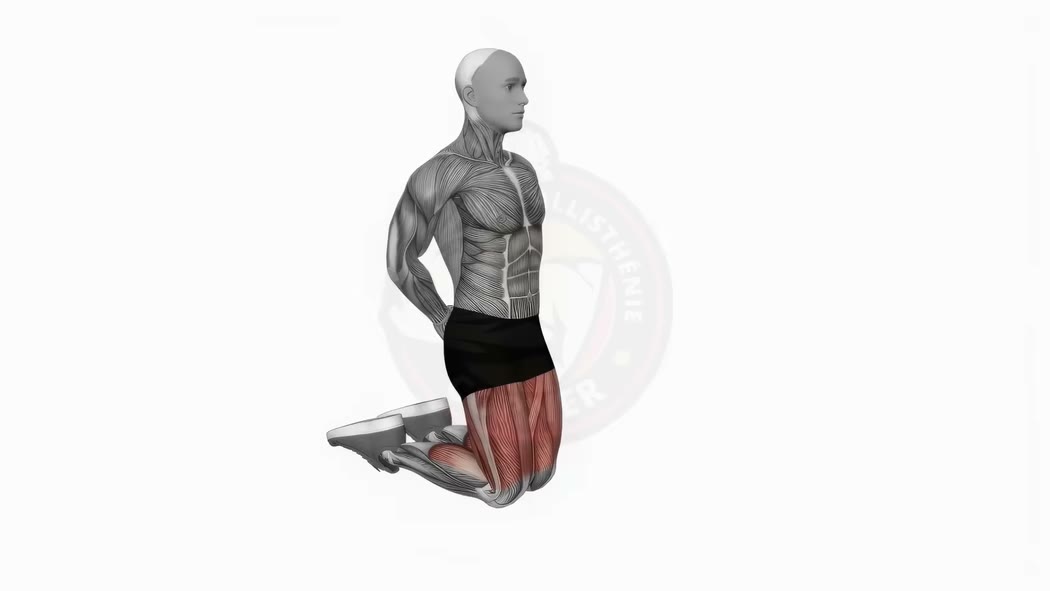 Animation de la technique du sissy squat pour les quadriceps